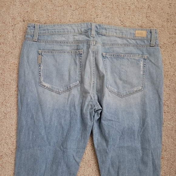 Paige Light Wash Distressed Jimmy Jimmy Crop - Picture 6 of 6